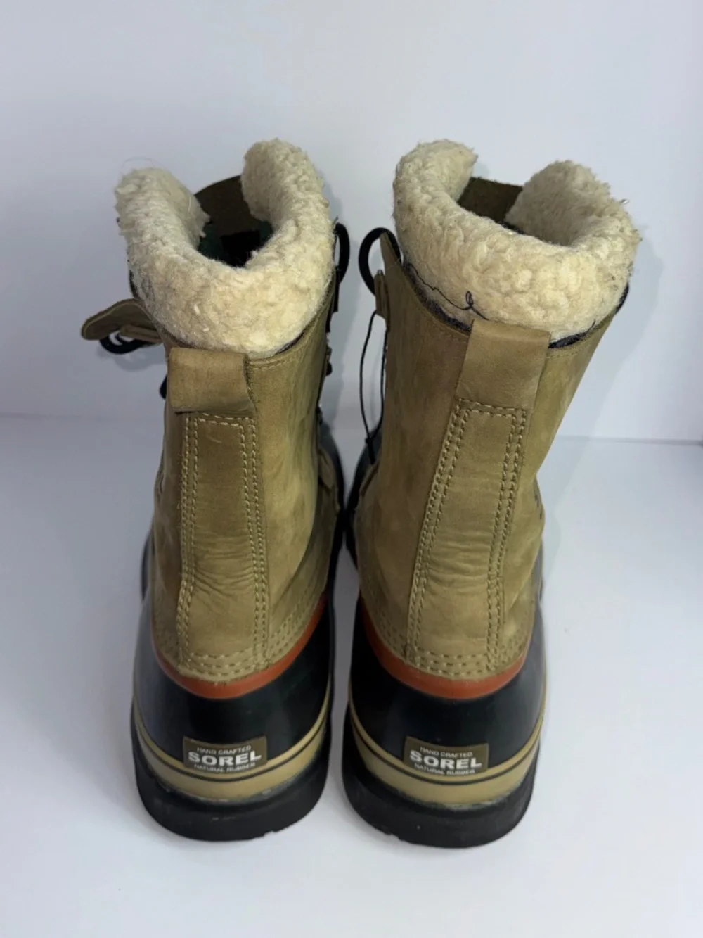 Sorel Caribou Wool Insulated Leather Boots Mens Size 11
